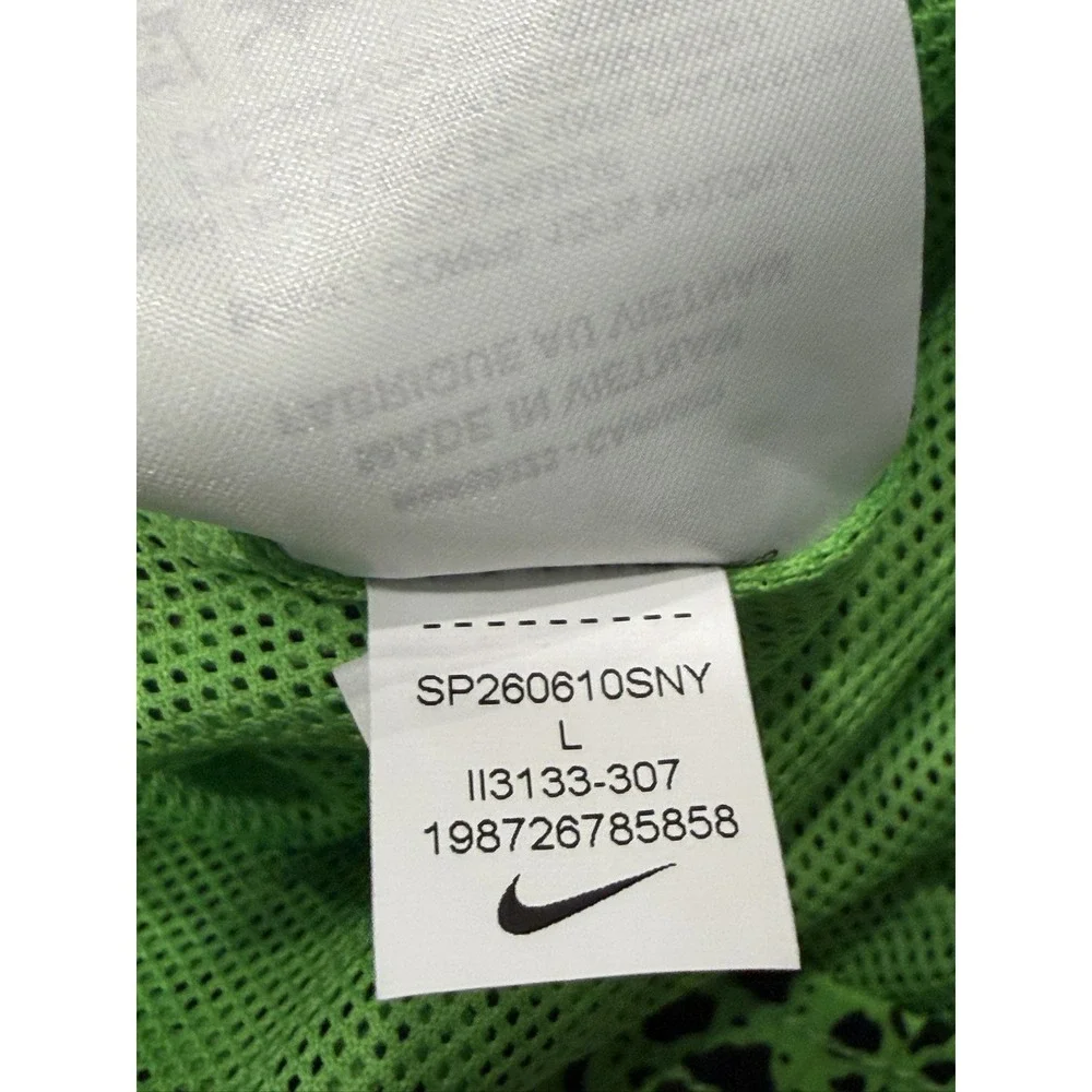 Nike Air Woven AOP TL Pants Mens L Mean Green Black Loose Fit I13133-307 NWT